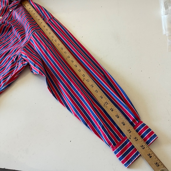 Ralph Lauren The Big Shirt VTG 90s Patriotic Striped Button Down Shirt Men LARGE - Picture 7 of 8
